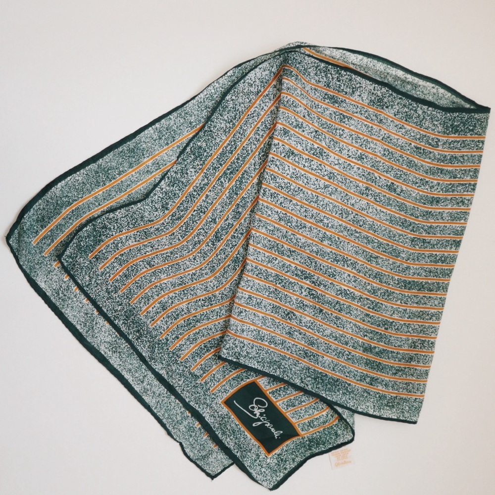 Vintage Schiaparelli Striped Silk Scarf